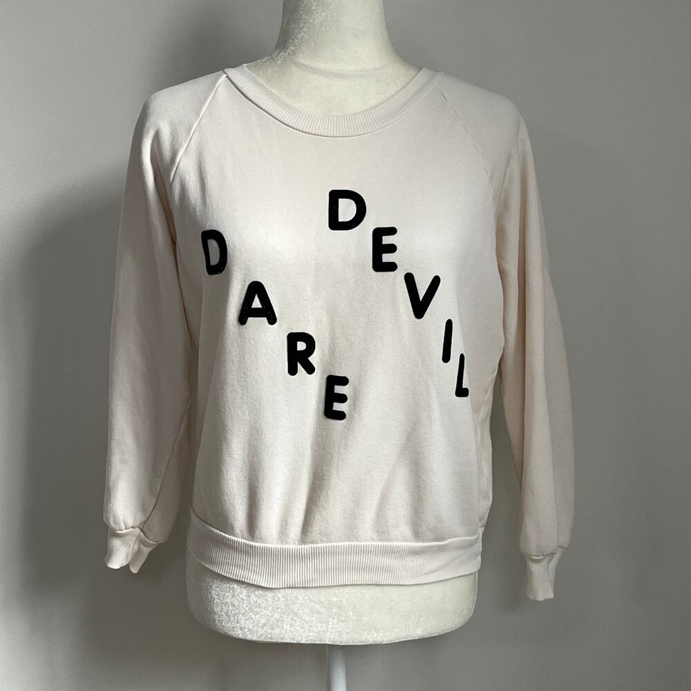 Wildfox Dare Devil Cropped Sweatshirt Small